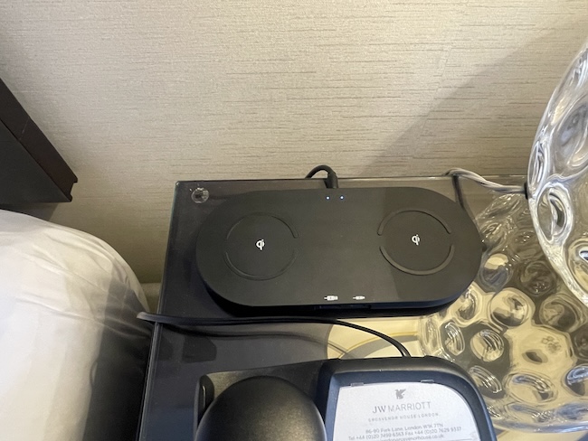a black device on a table