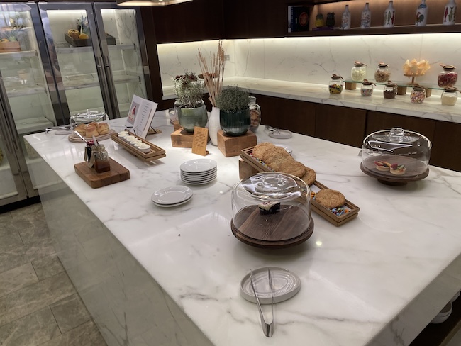 a table with food on it