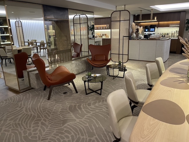 a room with chairs and tables