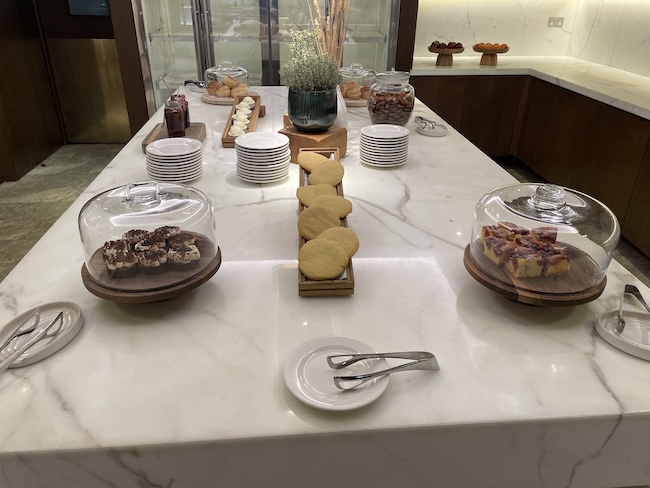 a table with food on it