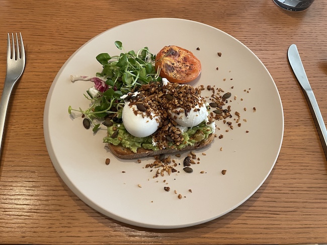 a plate of food on a table