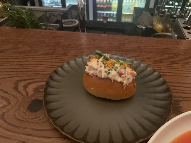 a plate of food on a table