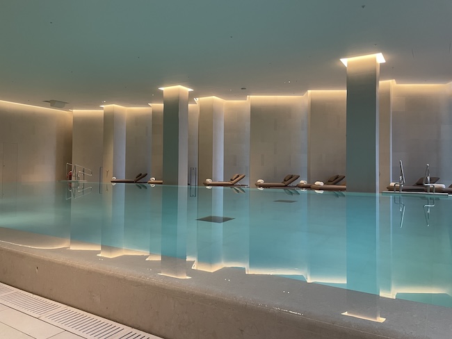 a pool in a room
