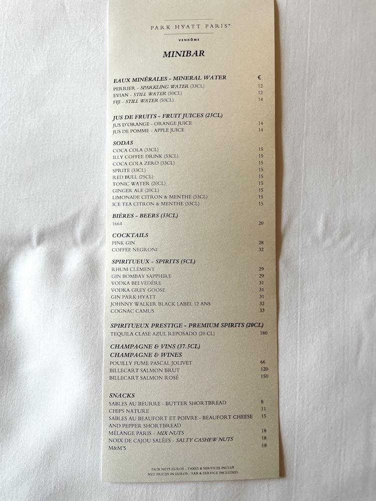 a menu on a white surface