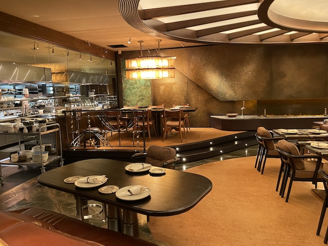 a restaurant with tables and chairs