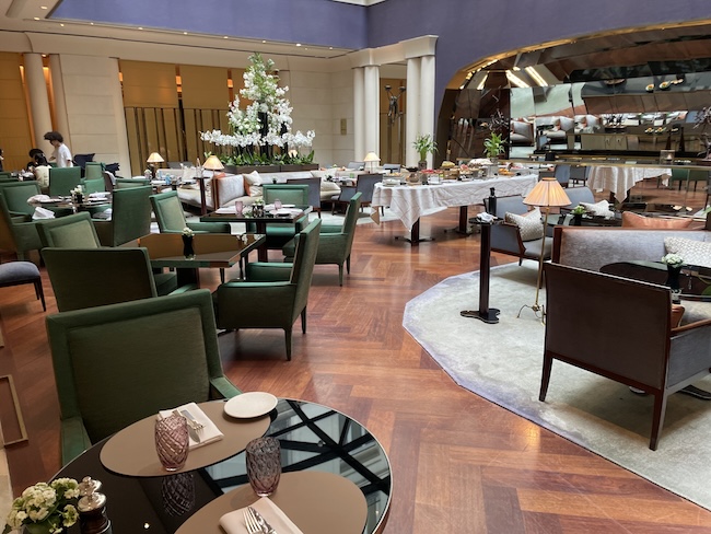 a room with tables and chairs