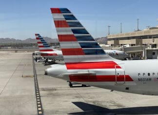 American Airlines aircraft parked at an airport