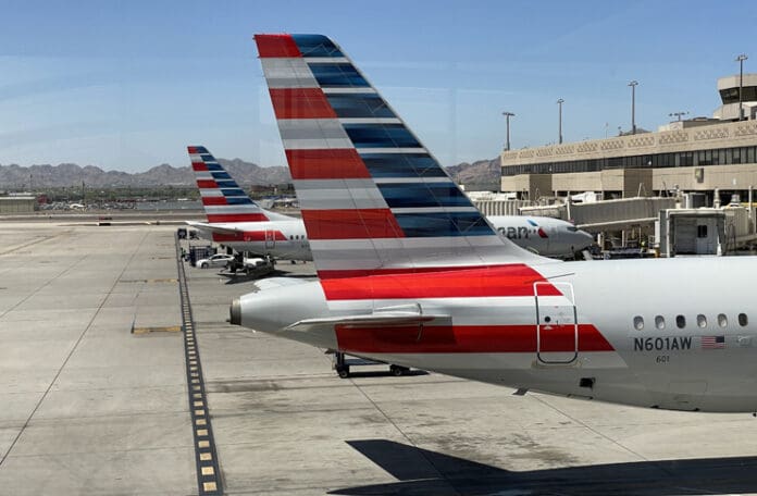American Airlines aircraft parked at an airport