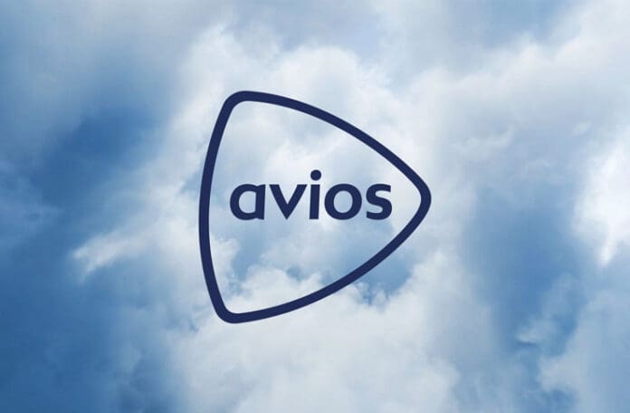 a triangle shaped object with text in the middle of clouds