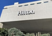 a building with a sign on it