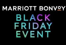 Marriott Bonvoy Black Friday/Cyber Monday sale for 2025 a neon sign with text