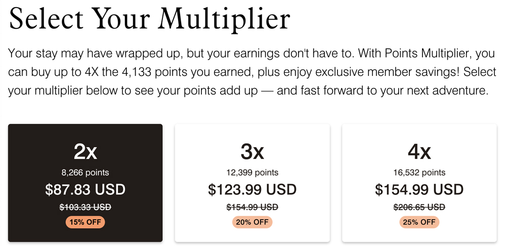 Marriott Multiply Your Points offer