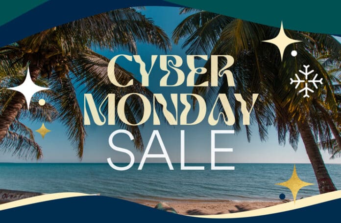 a advertisement for a cyber monday sale