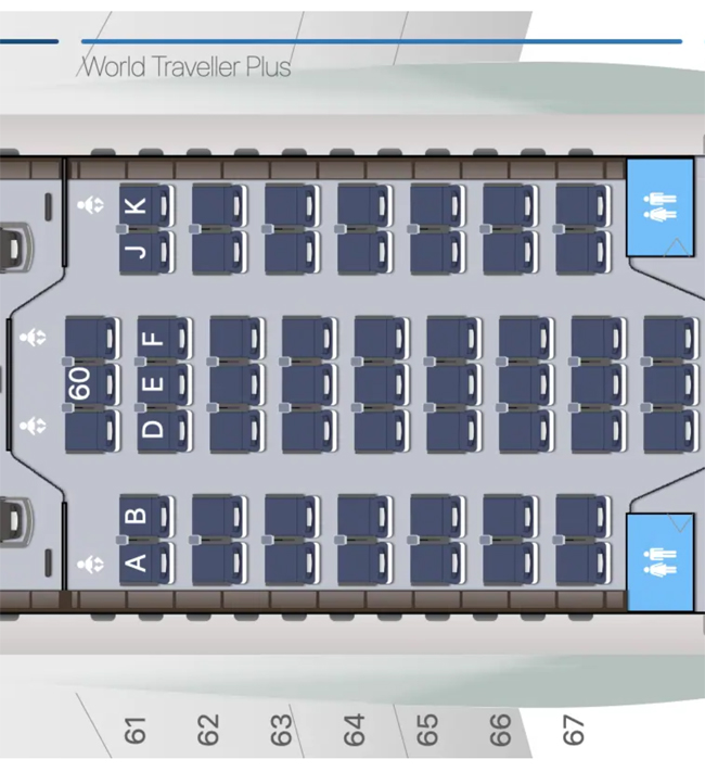 a map of an airplane