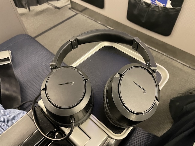 a pair of headphones on a seat