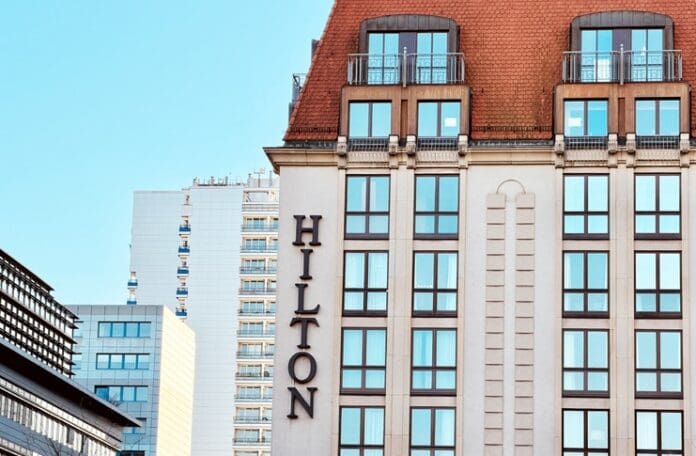 hilton-berlin-741 a building with many windows