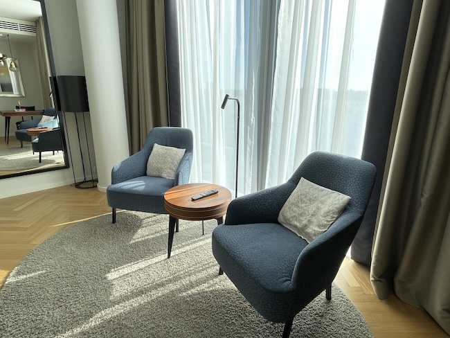 two chairs in a room