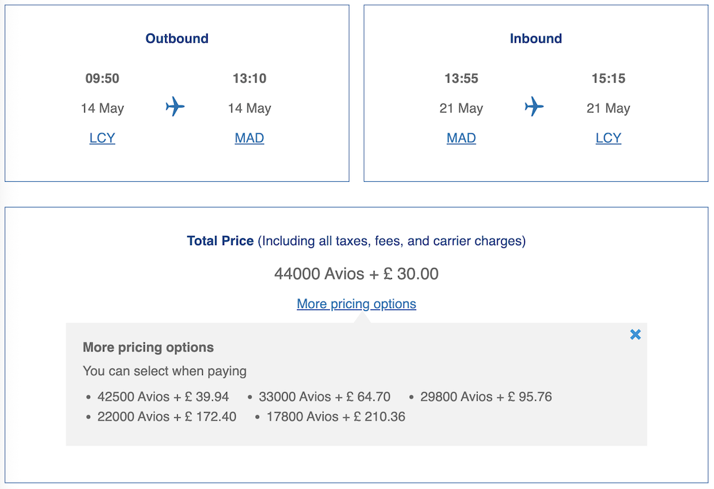 a screenshot of a screenshot of a flight schedule