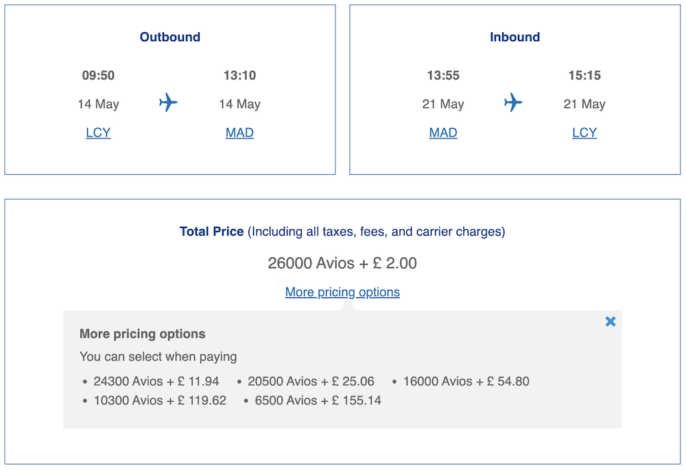a screenshot of a screenshot of a flight schedule