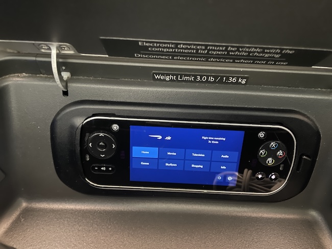 British AIrways 787-10 inflight entertainment.