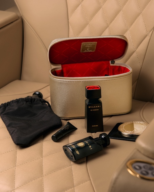 Emirates First Class women's amenity kit.