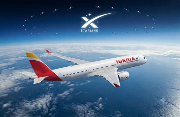 Iberia with Starlink Logo