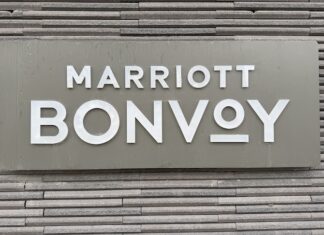 A Marriott Bonvoy sign.
