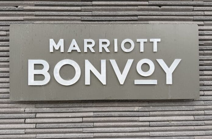 A Marriott Bonvoy sign.
