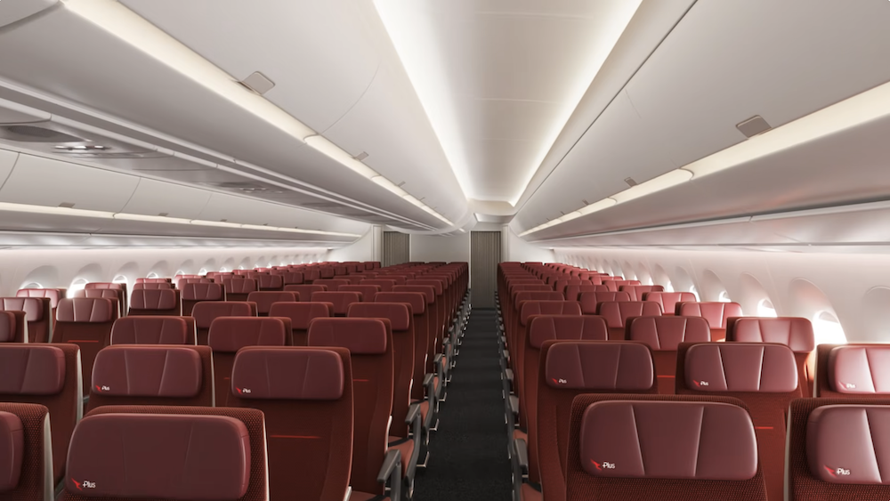 Qantas A350-1000 Economy Class seating.