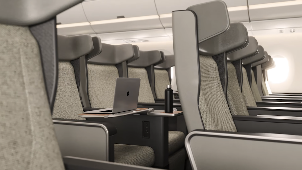Qantas A350-1000 Premium Economy seating.