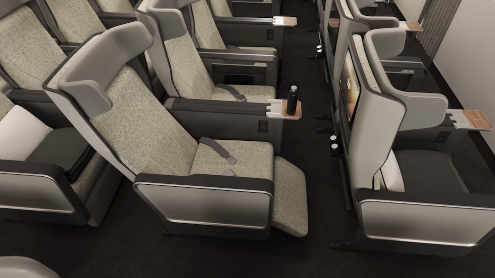 Qantas A350-1000 Premium Economy seating.