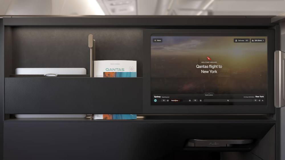 Qantas A350-1000 Business Class suite.