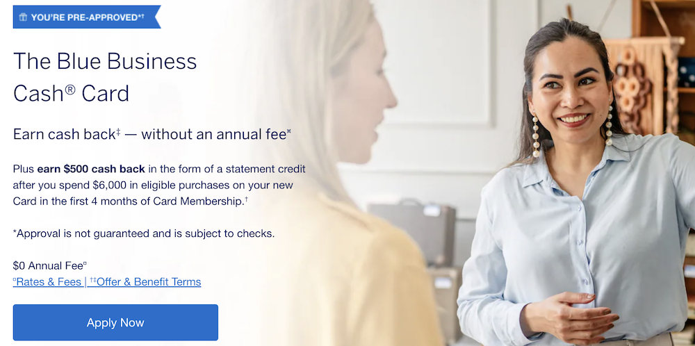 Amex Blue Business Cash targeted offer