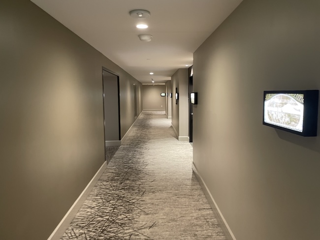 Hyatt Regency Seattle hallway.