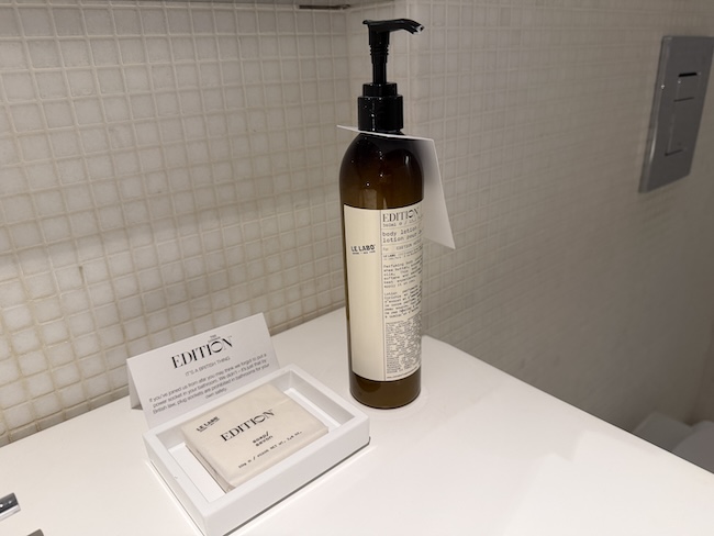 London EDITION Le Labo toiletries.