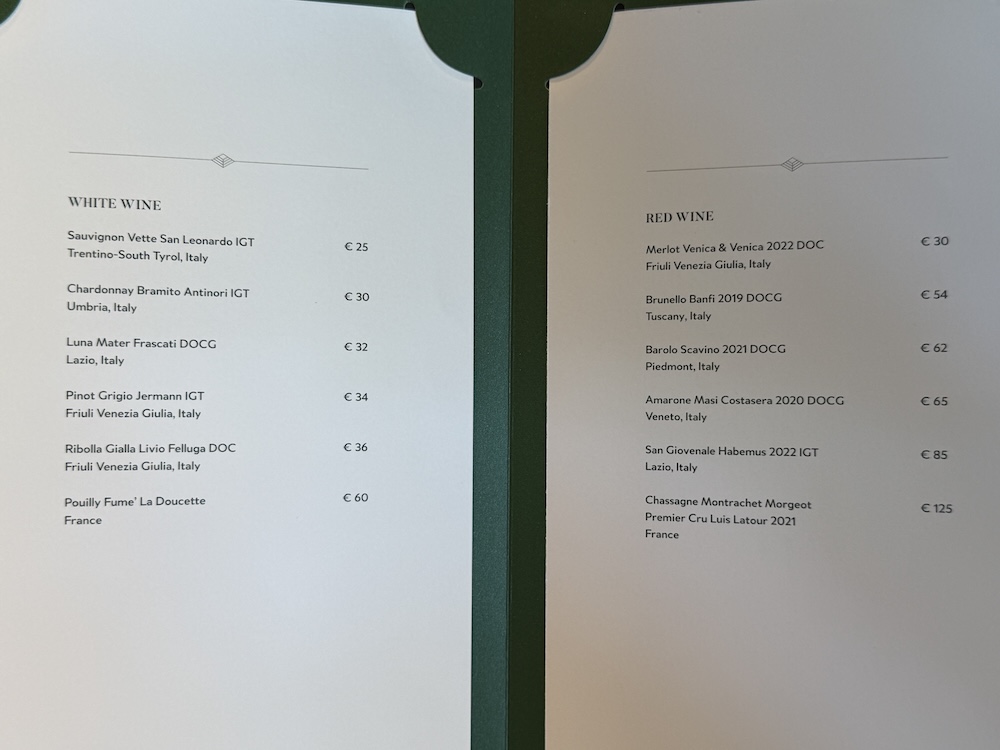 Plaza Premium First Lounge Rome FCO Drinks