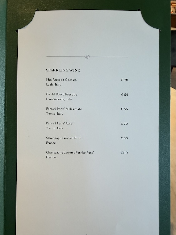 Plaza Premium First Lounge Rome FCO Drinks