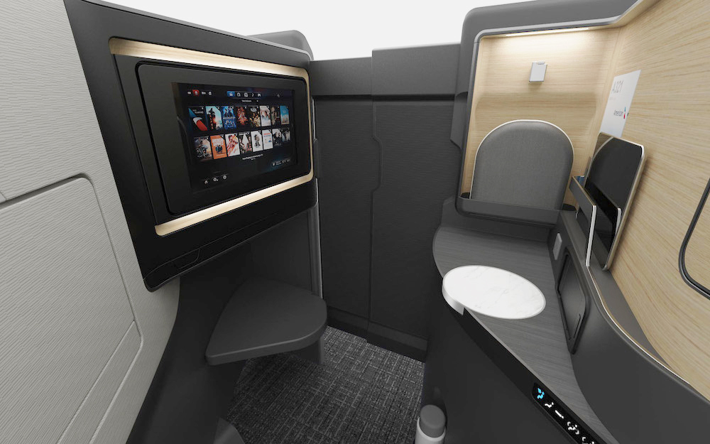 American Airlines A321XLR Business Class suite.