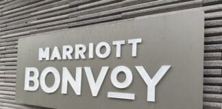 A Marriott Bonvoy sign.