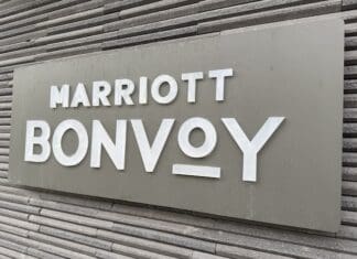 A Marriott Bonvoy sign.
