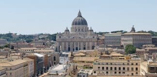 View of Rome, Italy, including the Vatican.