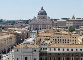 View of Rome, Italy, including the Vatican.